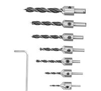 7pcs Countersink -Bohrbits Set Travail du bois Haute vitesse -Fraise en acier -Sinker f��r Menuiserie