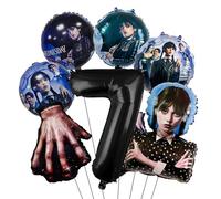 7pcs Décoration Anniversaire Enfant, Ballons en Aluminium Fête d’Anniversaire, Ballons Chiffre 7 Cadeau pour Garçons et Filles