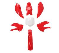 7pcs Dirt vélo kit de carénage en Plastique Body Work Fairing Set Set Accessoires de Moto Remplacement pour klx110 kx65 Red Abs Flmage en Plastique de Conception élégante (A(Red))