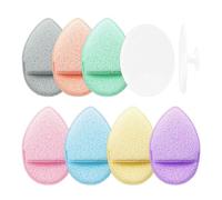 7Pcs Éponge De Lavage Du Visage Et 2Pcs Brosse De Lavage Du Visage, Démaquillant En Forme De Goutte, Outil De Nettoyage Du Visage, Élimination Des Points Noirs Et Exfoliation.