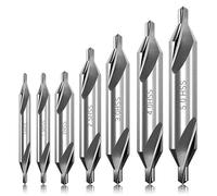 7Pcs Forets Centraux en HSS, Foret de Fraise à Chanfreiner pour Métal avec Angles de 60° pour le Perçage de Matériaux Durs, 1/1,5/2/2,5/3/4/5 mm