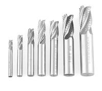 7PCS Fraise en Bout Mèches Forets à Tige Droite HSS 4 Flûtes 6-20 mm CNC pour perceuse Ensemble d'outils pour matériel en aluminium et en fer