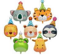 7PCS Globos Animales,XXL Globos de Helio Animales del Bosque,Safari