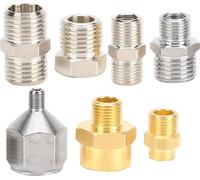 7PCS Kit adaptateur aérographe professionnel 1/8in 1/4in BSP mâle pour le tuyau du compresseur