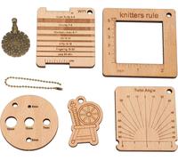 7pcs lanceur de tricot en bois Yarn Mesure Crochet Wrap Guide Board Accessoires Spinners Tool