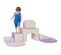 7PCS Module motricité bébé - HOMCOM - pour enfants d'âge préscolaire - en mousse EPE - multicolore