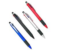 7PCS Multicolores à Stylo Bille Rétractable, Stylo À Bille Multifonction 3 Couleurs avec Stylet Tactile, Lot De 4 PièCes, Corps en MéTal, Design ÉLéGant pour ÉCriture Fluide Et Utilisation sur ÉCr