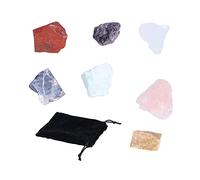 7pcs Naturel Crystal Gemystones Healing Chakra Balance Stone Ensemble avec sac de rangement pour décoration à domicile Décoration de yoga Méditation Énergie Balancage et guérison