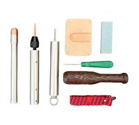 7Pcs Obsidian Crafting Tools Kit, Flint Knapping Kit, with Copper Bopper, Pressure Flaker, Sharpening Stone, Punch Tool, Dragon Crystal Stone Age Tool for Beginners and Pros