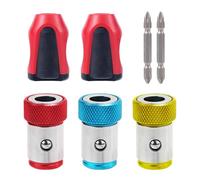 7pcs Porte-Bague à Vis Magnétique, 3 Têtes de Tournevis Anneau Magnétique 2 Embouts de Tournevis Ph2 et 2 Aimants pour Tournevis Hexagonal de 6,35 mm et Embouts Électriques
