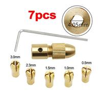 7pcs/set 2.35/3.17/4.05/5.05mm Brass Collet Drill Chucks For electronic starter Shaft Drill Bit Tool Drill Chuck Adapter CZAOINCU(4.05mm)