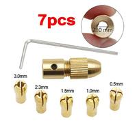 7pcs/set 2.35/3.17/4.05/5.05mm Brass Collet Drill Chucks For electronic starter Shaft Drill Bit Tool Drill Chuck Adapter CZAOINCU(2mm)
