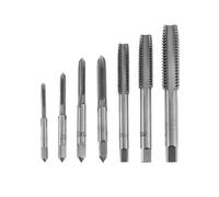7PCS Set HSS M3 M4 M5 M6 M8 M10 M12 Machine Straight Fluted Screw Thread Metric Hand Tap Drill Set Hand Tools