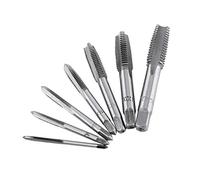 7pcs taraud à vis, M3, M4, M5, M6, M8, M10, M12, taraud et filière en acier Kit de filetage de filetage de filetage de tuyau pour bois, plastique, aluminium ou autres matériaux souples