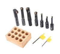 7pcs Tool d'alésage 18 mm Round Round Round Indexable Cément Caride Turning Bar Set Set F1 18 pour les opérations d'usinage