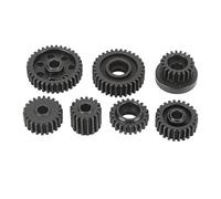 7pcs Transmission Gear Set for Y4102PRO YK4081PRO 1:10 RC Car, Hardd Steel Gearbox Gear Replacement Parts, Black Oxidized Laser Etched Gears with Tooth Number Markings,