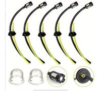 7PCS Universel Filtre à Essence Kit Tuyaux Filtre d'Essence avec Bouchon et Poire d Amorçage Durite Essence Debroussailleuse