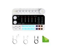 7Ryms 7Caster SE2 Interface Audio Multifonction pour Streaming/podcasting/Enregistrement avec entrées d'instrument XLR, 3,5 mm, 6,35 mm - Blancmicrophone