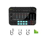 7Ryms 7Caster SE2 Interface Audio Multifonction pour Streaming/podcasting/Enregistrement avec entrées d'instrument XLR, 3,5 mm, 6,35 mm - Noir