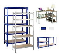 7Sevenjokers Étagères Rangement, Etagere Metal, Rack Rangement, Étagère modulaire galvanisé de 200x100x50 cm avec 5 tablettes - entrepôts Garage Grenier Atelier Maison Étagères - capacité de 875 kg