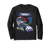 7th Birthday Bruh Racing Car Party Outfit 7 Year Old Boys Manche Longue