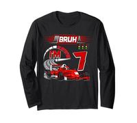 7th Birthday Bruh Racing Car Party Outfit 7 Year Old Boys Manche Longue