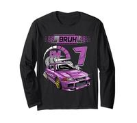 7th Birthday Bruh Racing Car Party Outfit 7 Year Old Boys Manche Longue