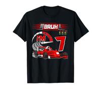 7th Birthday Bruh Racing Car Party Outfit 7 Year Old Boys T-Shirt