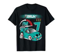 7th Birthday Bruh Racing Car Party Outfit 7 Year Old Boys T-Shirt