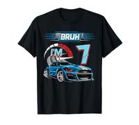 7th Birthday Bruh Racing Car Party Outfit 7 Year Old Boys T-Shirt
