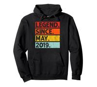 7th Birthday Gifts Legend Since May 2019 Vintage 7 Years Old Sweat à Capuche