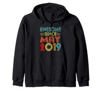 7th Birthday Idea Awesome Since May 2019 Bday 7 Years Old Sweat à Capuche
