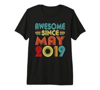 7th Birthday Idea Awesome Since May 2019 Bday 7 Years Old T-Shirt Haut de Gamme