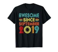 7th Birthday Idea Awesome Since September 2019 7 Years Old T-Shirt