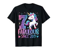7th Birthday Unicorn Outfit for 7 Year Old Girls Since 2019 T-Shirt