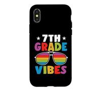 7th Grade Back to School Sunglasses Vibes Retro First Day Coque pour iPhone X/XS