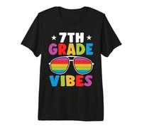 7th Grade Back to School Sunglasses Vibes Retro First Day T-Shirt Haut de Gamme