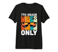 7th Grade Students Vintage Vibes Only Back to School T-Shirt Haut de Gamme