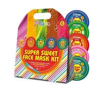 7th Heaven Chupa Chups Kit de masque facial super doux avec applicateur - 5 masques amusants dont de la crème à la fraise et de la gelée de pastèque pour hydrater, exfolier et rafraîchir la peau