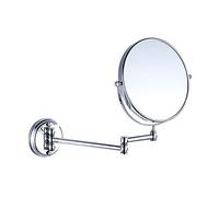 7Trees Miroir de maquillage rétro de 20 cm pliant à montage mural pour salle de bain avec télescopage Flip (Chrome)