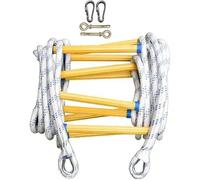 7UIYgtyO LNN Crochet de Sauvetage de Piscine Échelle de sécurité, échelle de Corde, échelles de Secours, échelle de Secours Ignifuge avec Crochets, échelle de Secours d'urgence nageurs noyés(3m/10ft)