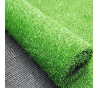 7UIYgtyO LNNNW Pelouse en Gazon Synthétique Gazon Artificiel Gazon synthétique réaliste Hauteur de Pile de 15mm Tapis de pelouse de Faux Gazon de Jardin(2x12m)