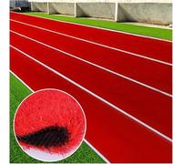 7UIYgtyO LNNNW Pelouse en Gazon Synthétique Gazon Artificiel synthétique, Gazon synthétique Haute densité, Tapis de Mariage en Fausse Herbe de Jardin Rouge(50x200cm)