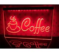 7UIYgtyO LNNW enseigne Lumineuse Neon Coffee Cup LED Neon Sign, USB Dimming Cafe Shop Club Neon Lights for la décoration Murale pour Hôtel Pub Café Salle de Loisirs Mur(Rosso,40x30cm)