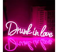 7UIYgtyO LNNW enseigne Lumineuse Neon Drunk in Love Enseignes au néon, décor de Mariage alimenté par USB Rose LED Neon Lights, 42X14cm pour Hôtel Pub Café Salle de Loisirs Mur