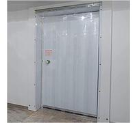 7UIYgtyO LNNW Rideau à Lanières Transparent Rideau à Bandes en PVC, cloison de Porte Transparente coulissante à Isolation Thermique for congélateur, volet Roulant Pliable et étanche(2.2X2M)