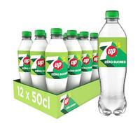 7UP Soda Sans Sucres Saveur Citron et Citron Vert - Lot de 12x50cl