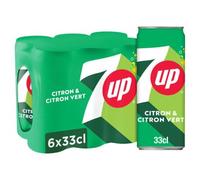 7UP Soda Saveur Citron et Citron Vert 33cl