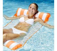 7WUNDERBAR hamac Gonflable à air Matelas à air Matelas de hamac Piscine Pliante lit Flottant canapé à Eau Piscine Salon Matelas de Bain lit Flottant pour Adultes (Orange)