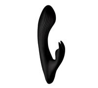 7X Bendable Silicone Rabbit Vibrator - Black